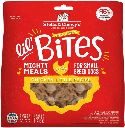 Vista 8 de Stella & Chewy's - Alimento crudo liofilizado para perros de raza pequeña, receta de carne de res Itty Bitty, bolsa de 7 onzas (ternera)