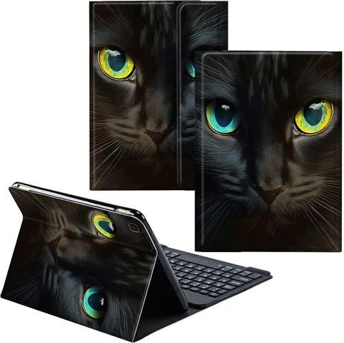 Vista 32 de Funda para Samsung Galaxy Tab S6 Lite 2022/2020 Teclado inalámbrico desmontable y cubierta de cuero PU Funda protectora para Samsung Galaxy Tab S6