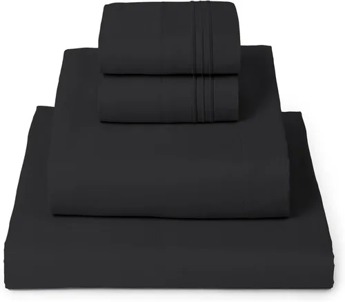 Vista 9 de Mellanni - Juego de sábanas individual de 4 piezas de la colección icónica, (incluyendo 2 fundas de almohada), bolsillo profundo de 16 pulgadas