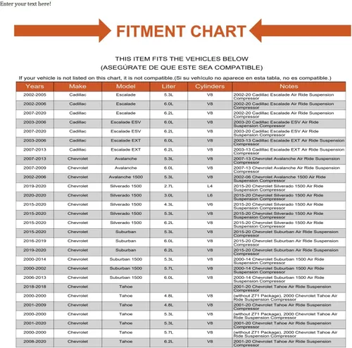 Vista 6 de Unidad de montaje del compresor de la suspensión del aire para Tahoe Yukon Escalade