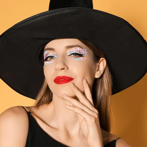 Vista 2 de ANCIRS Paquete de 6 calcomanías holográficas para maquillaje de ojos, 6 6 paquete
