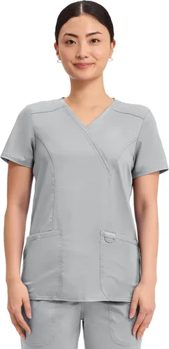 Vista 16 de Cherokee WW Revolution - Camisa de enfermería con 2 bolsillos para mujer Vino