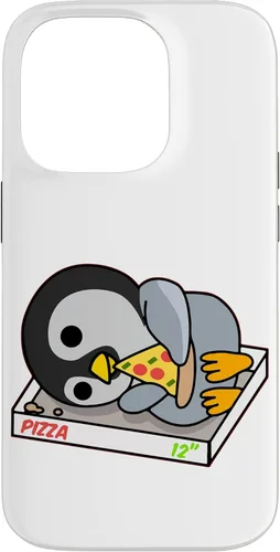 Vista 17 de Cute Lazy Penguin Eating Pizza Funny Pizza Lovers Gift Case for iPhone 17