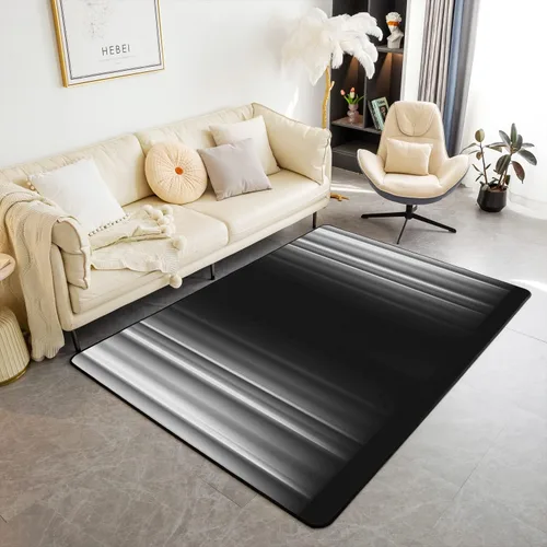 Vista 10 de Alfombra de área con efecto degradado, rojo, azul, negro, para sala de estar, dormitorio, decoración moderna, arte abstracto, ultra suave