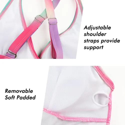 Vista 5 de SEAFORM Trajes de baño de dos piezas para mujer, bikini envolvente con parte delantera y cintura alta, control de abdomen, trajes de baño