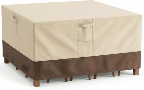 Vailge Fundas redondas para muebles de patio, 100 % impermeables, juego de fundas para sillas de mesa para exteriores, funda antidecoloración para