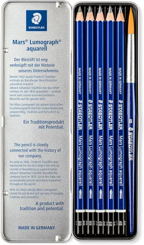 Vista 2 de STAEDTLER Lápices Hexagonales Made in Germany Acuarela 6er Sortierung azul