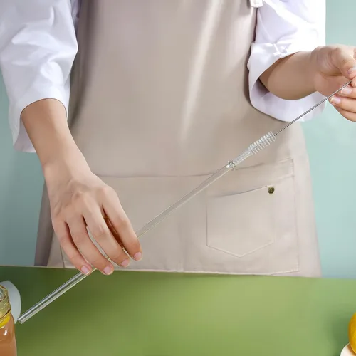 Vista 5 de Pajitas reutilizables de plástico largo y duro, popotes de repuesto transparentes para vasos de 16 onzas a 32 onzas, vasos, tarros Mason, Stanley