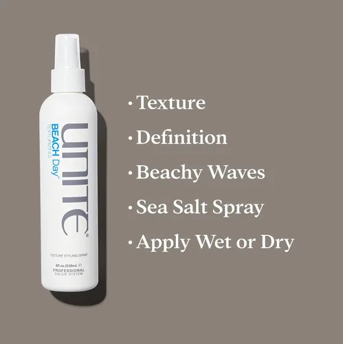 Vista 2 de UNITE Hair BEACH Day - Spray de sal marina texturizante, 8 onzas líquidas (paquete de 1)