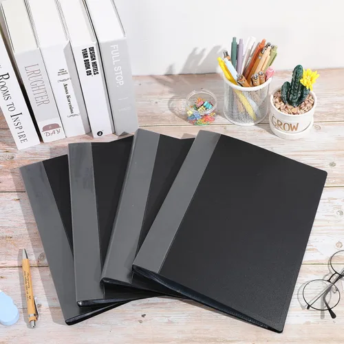 Vista 6 de Carpeta de 15 piezas con fundas de plástico, 30 bolsillos, 60 páginas, libro de presentación de 11 x 8.5 pulgadas, carpetas de presentación