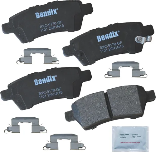 Vista 192 de Pastillas de Freno Traseras Cerámicas Bendix Priority1 CFC1510 para INFINITI QX56 2013-2011, QX80 2024-2014, Nissan Armada 2023-2017