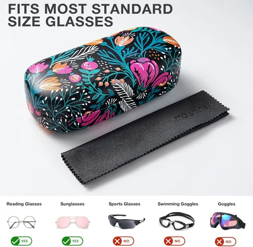 Vista 3 de molshine Estuche rígido para gafas de sol, estuche clásico para gafas grandes para mujeres y hombres,Gafas de sol