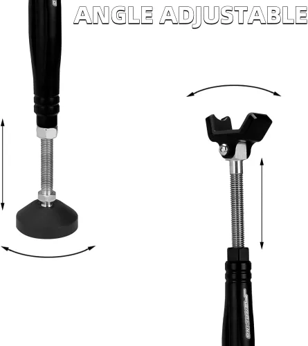 Vista 3 de JFG Racing Soporte de elevación para motocicletas, rueda trasera y delantera, fácil de instalar y portátil - la sexta generación - negro