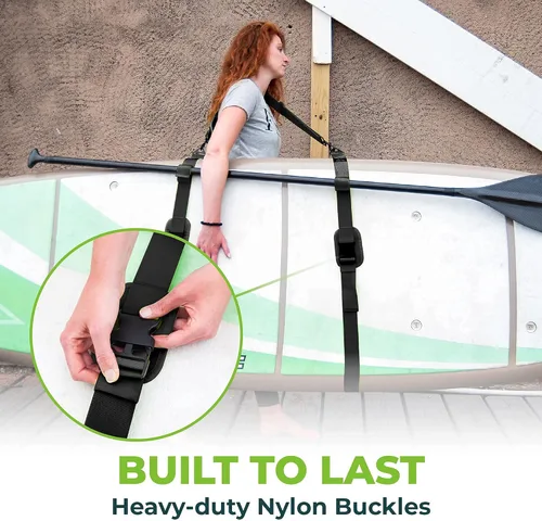 Vista 8 de Gradient Fitness Correa de hombro para kayak/tabla de remo, tabla de surf Correa de transporte de SUP manos libres para tablas de todos los tamaños