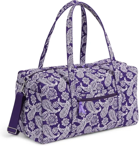 Vista 3 de Vera Bradley Women's Cotton Collegiate Large Travel Duffle Bag (Multiple Teams Available)