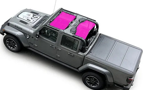 Vista 25 de Shadeidea JT - Parasol superior compatible con Jeep Gladiator, cubierta de malla para techo (2018-2023) - Bloqueador de ruido de viento y UV