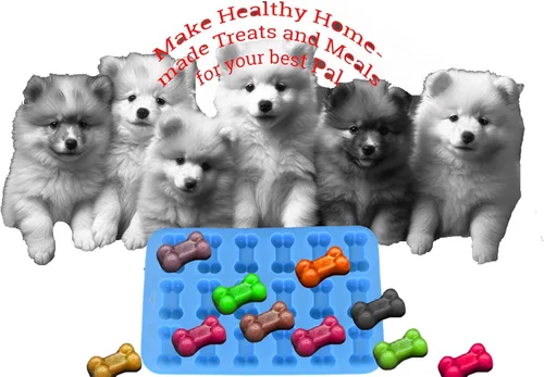 Vista 3 de Paquete de 3 moldes de silicona 3D para derretir dulces de hueso de perro (golosinas para cachorros, fondant de chocolate, molde para hacer dulces)