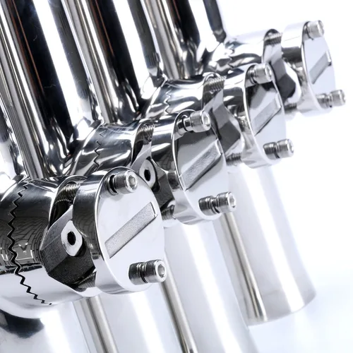 Vista 6 de Amarine Made Soporte de caña de pescar para barco, 4 unidades, abrazadera de montaje en riel de acero inoxidable, soporte de caña de pescar