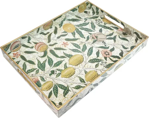 Vista 15 de Spsyrine - Bandeja de servir con asas, bandeja decorativa de plástico para mesa de café, sala de estar, decoración del hogar, 3040B
