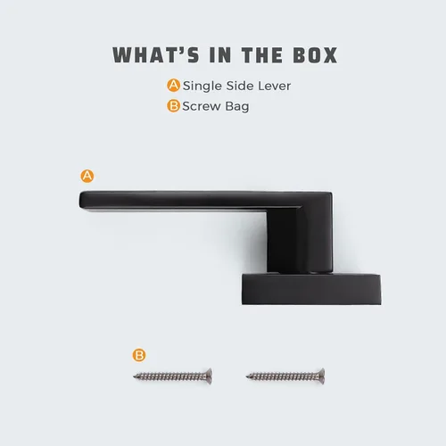 Vista 7 de KNOBWELL Paquete de 1 manija de puerta simulada negra para el interior, manijas de puerta simuladas con asas, tirador de puerta con función de giro