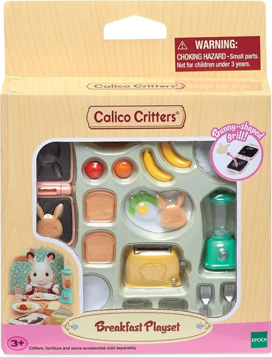 Vista 6 de Calico Critters, muebles y decoración para casa de muñecas, juego de desayuno