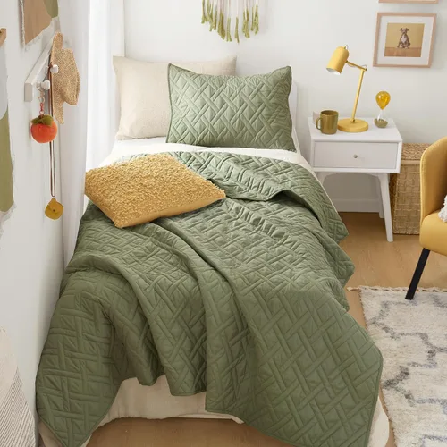 Vista 11 de Comfort Spaces Juego de Edredón Tamaño Individual Moderno Reversible con Diamantes Cubrecama Juego de Ropa de Cama Individual Acogedora Capa