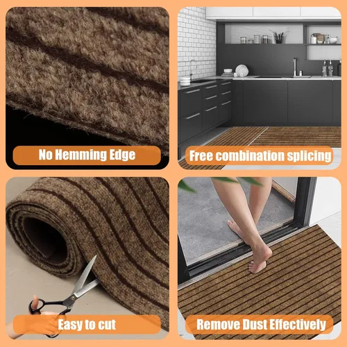 Vista 5 de Weidear Alfombra de pasillo con parte trasera de goma, antideslizante, lavable para interiores y exteriores, alfombra de área personalizada