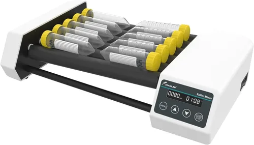 Mezclador de tubo analógico digital con velocidad ajustable 20-80RPM, 6 rodillos con temporizador (1min-23h59min) y mezclador de rodillos de