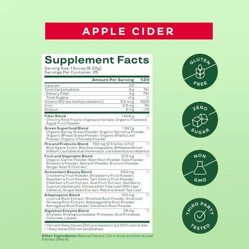 Vista 4 de Bloom Nutrition Polvo de Superalimento Verde, Enzimas Digestivas con Probióticos y Prebióticos, Salud Intestinal, Alivio de Hinchazón para Mujeres