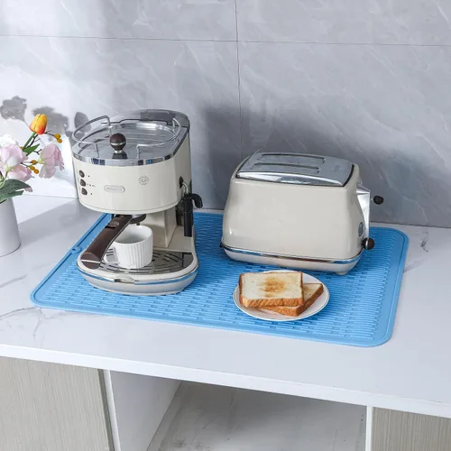 Vista 18 de MicoYang Alfombrilla de Silicona para Secar Platos de Múltiples Usos, Fácil de Limpiar, Ecológica, Alfombrilla de Silicona Resistente al Calor