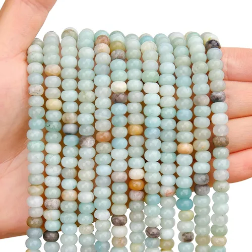 Vista 14 de BONNY BOXX 1 hebra (150 piezas) Cuentas naturales de turquesa africana de 2 * 4 mm, cuentas de disco de ábaco de piedra natural, cuentas sueltas