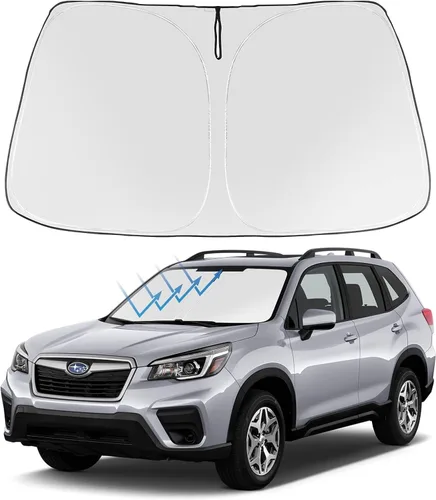 Vista 300 de Proadsy Parasol para parabrisas Rivian R1S 2022-2025 2026 de 4 capas plegable, protector de parasol frontal que bloquea los rayos UV, mantiene