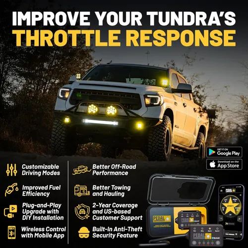 Vista 2 de PEDAL COMMANDER Controlador de respuesta del acelerador compatible con Toyota Tundra 2007-2021 – Plug-and-Play, 4 modos de conducción, control