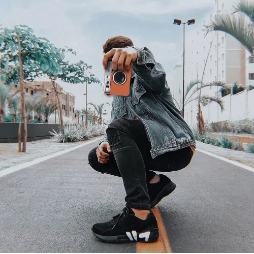 Vista 7 de Funda protectora para cámara Fujifilm Instax Mini EVO, funda de piel auténtica premium con correa de hombro ajustable extraíble