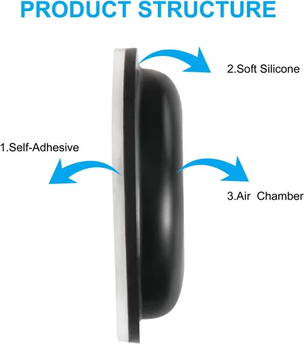 Vista 3 de SURMAP Almohadillas nasales para gafas, cómodas almohadillas nasales de silicona suave para gafas, con parte trasera adhesiva, cámara de aire