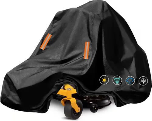 Vista 10 de Funda impermeable para cortacésped para montar al aire libre, fundas duraderas anti-UV 210D para tractores, ajuste universal para cubiertas de hasta
