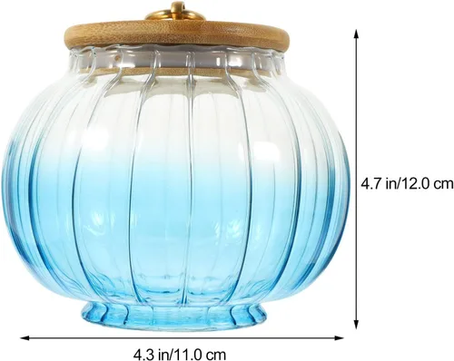 Vista 4 de Kichvoe Tarro de vidrio con tapa, recipiente hermético de almacenamiento de té para té de hojas sueltas, tarro de caramelo decorativo con tapa
