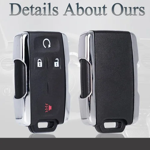 Vista 5 de SUPALAND Carcasa de llavero de repuesto Compatible con Chevy Silverado Colorado GMC Canyon Sierra 2014 2015 2016 2017 2018 2019 2020 2021 2022 2023