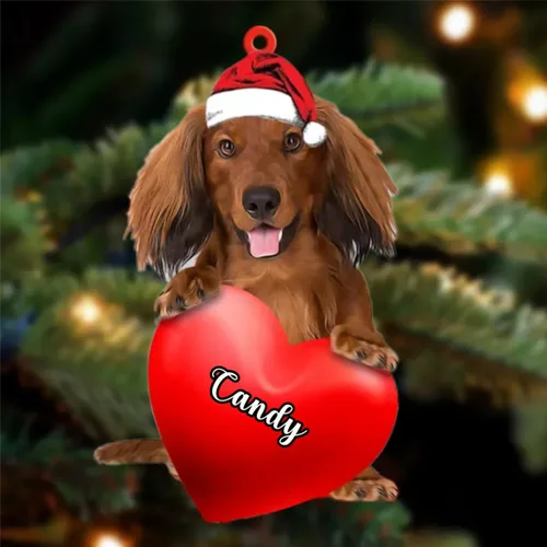 Vista 84 de Amantes de los perros de Navidad, corazón de perro de Navidad disponible para muchos perros Malamute de Alaska, adorno de Navidad, adorno