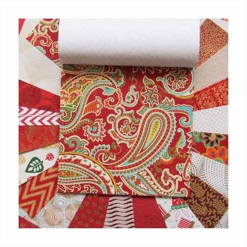 Vista 6 de Paperhues Papel de recortes hecho a mano rojo-blanco colección de Navidad, 12 x 12 pulgadas, 24 hojas