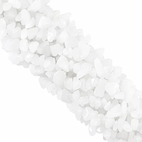 Vista 10 de 260 piezas de cuentas de cristal de Yaxaita natural en forma de astilla de 5 mm a 8 mm, cuentas de gemas irregulares con agujeros para hacer
