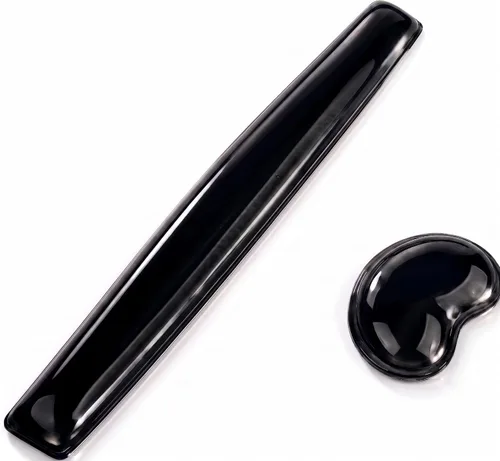 Vista 19 de Juego de reposamuñecas de gel para teclado y mouse – Soporte para teclado y mouse para oficina, juegos, computadora, laptop, ergonómico, cómodo