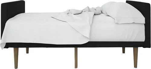 Vista 12 de Sábanas para sofá cama – Juego de 4 piezas, tamaño matrimonial, bolsillo profundo de 6 pulgadas de microfibra ultrasuave, doble cepillado, Negro