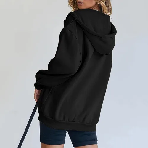 Vista 3 de Lingbing Sudaderas ligeras con capucha para mujer, sudaderas Y2K con capucha para mujer, sudaderas casuales de manga larga, chaquetas con bolsillos