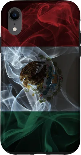 Vista 25 de iPhone 12 Pro Max Smoky Mexico Flag - Funda de orgullo mexicano estilo humo