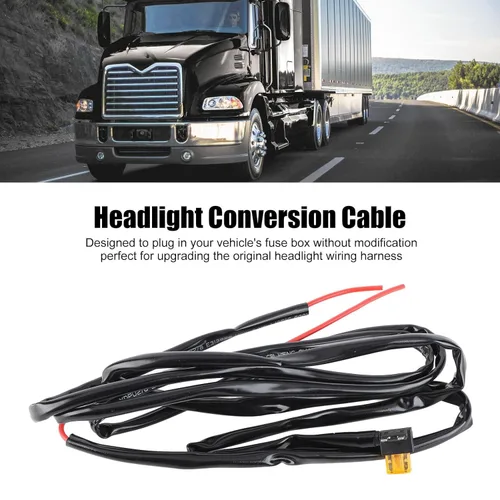 Vista 2 de Cable de conversión de faros delanteros - DRL Adaptador de luz diurna Reemplazo del arnés de cableado para JK TJ o camiones motocicleta