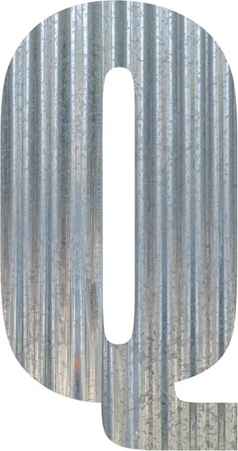 Vista 31 de Letra de metal corrugado (6 pulgadas, 0)