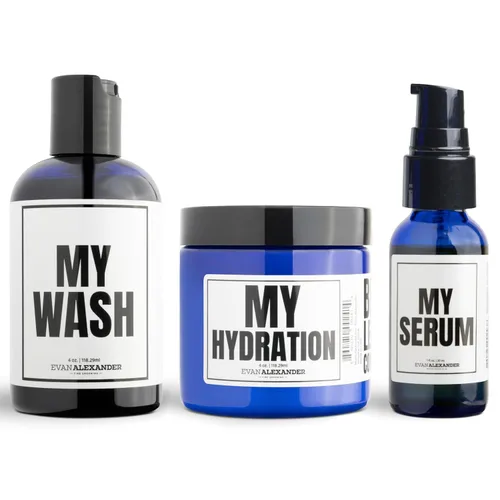 Evan Alexander Grooming MY Beginner's Beard Kit - Hidrata e hidrata - Kit de crecimiento de barba - Set de aseo simple y fácil para barba -