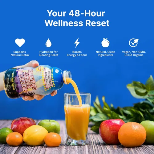 Vista 6 de Hollywood diet - Dieta de limpieza de jugo de fruta milagrosa de 48 horas, 2 unidades, limpieza desintoxicante para pérdida