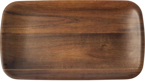 Vista 2 de Carlisle FoodService Products Epicure - Bandeja rectangular de plástico, 13.875 x 7.75 pulgadas, grano de madera oscuro